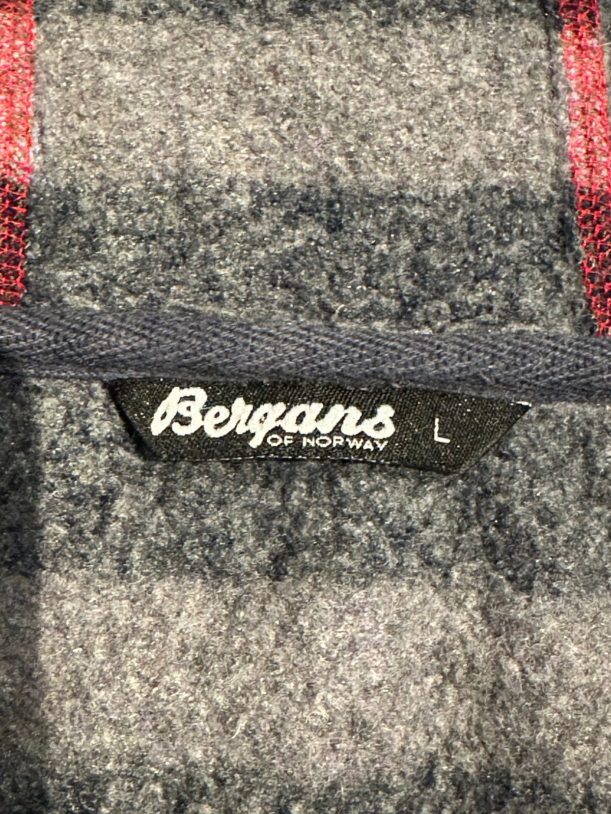 Jacke Bergans of Norway (L Damen) Zip Hoodie mit Wolle lila gestreift