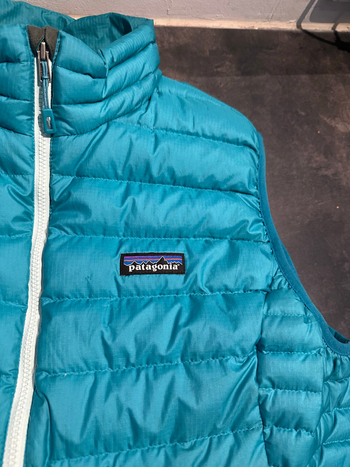 Daunen Weste Patagonia (XL Damen) blau