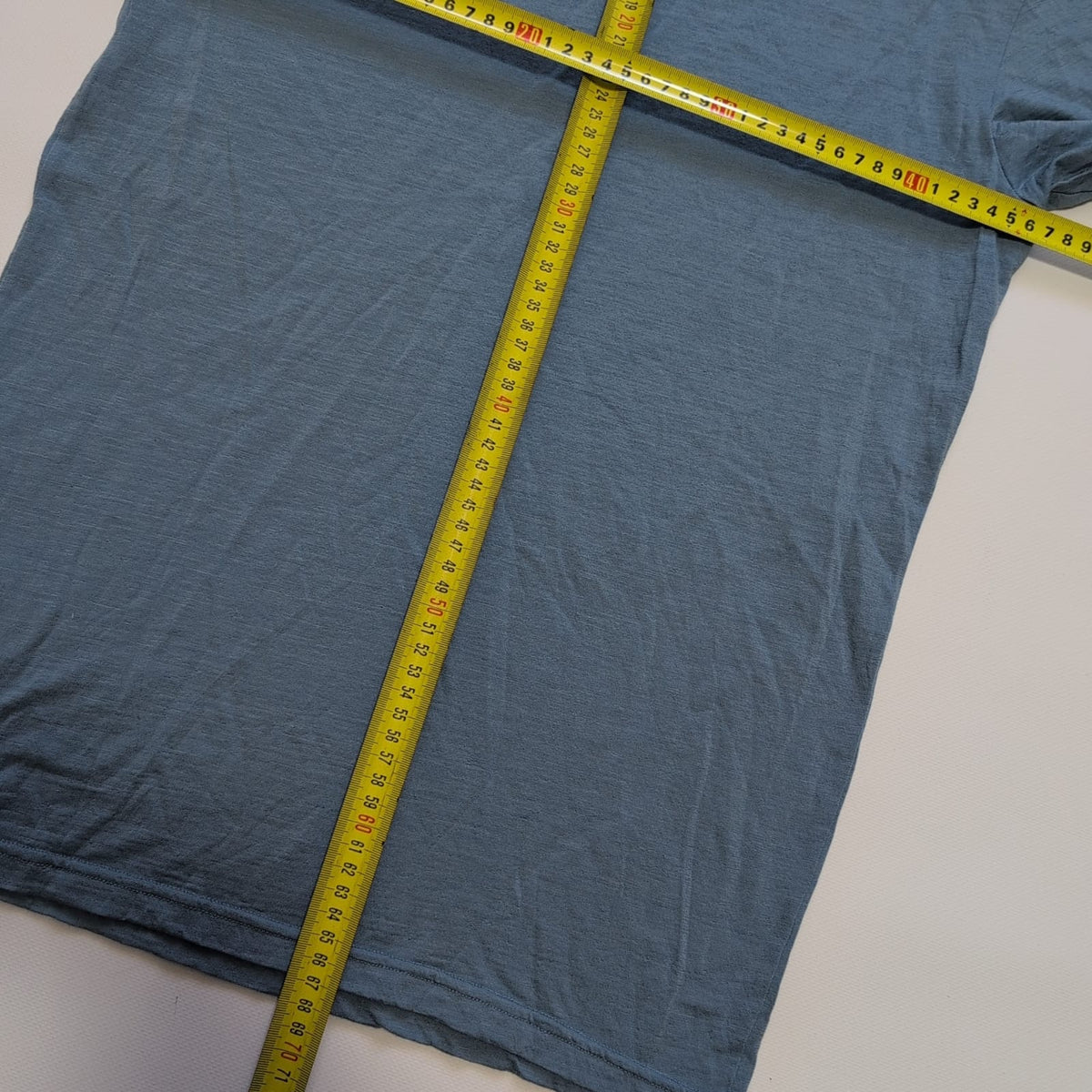 Merino T-Shirt von Ortovox (S Herren) stahlblau mit Print