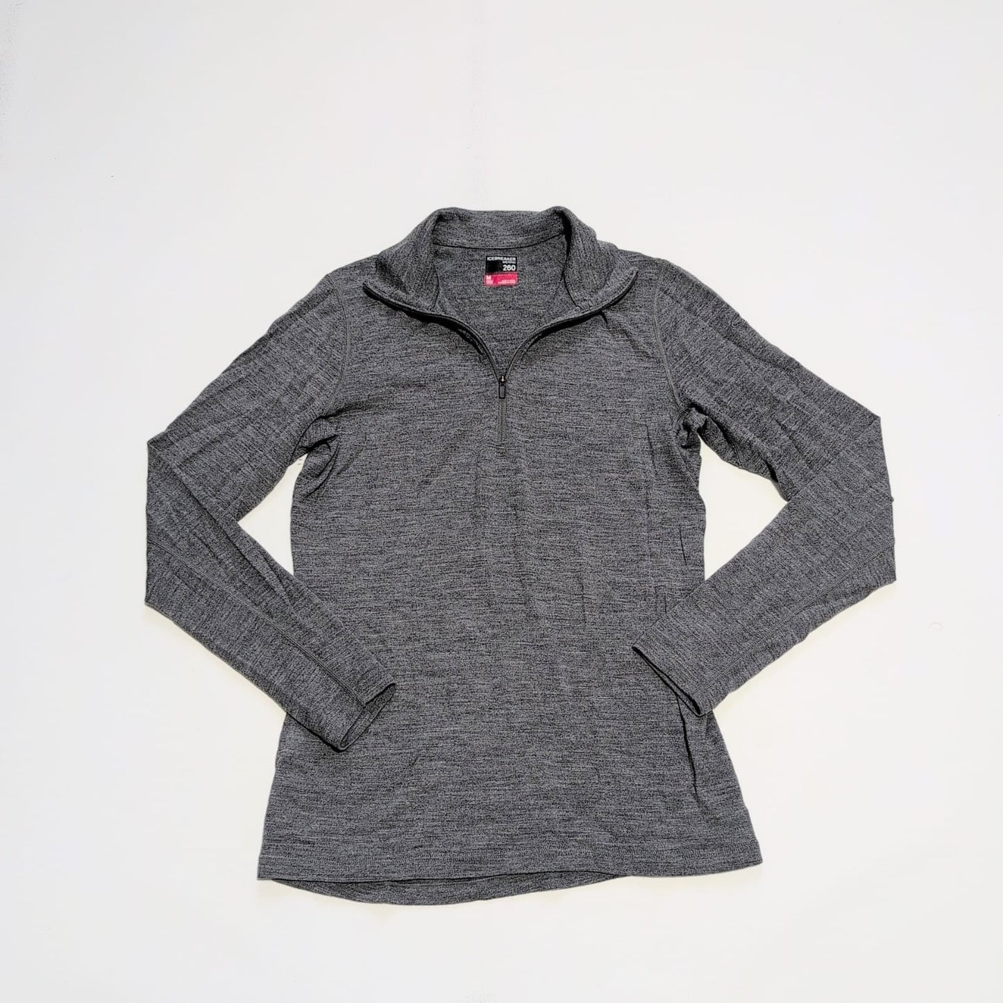 Merino Zip Longsleeve von Icebreaker 260 (M Damen) grau