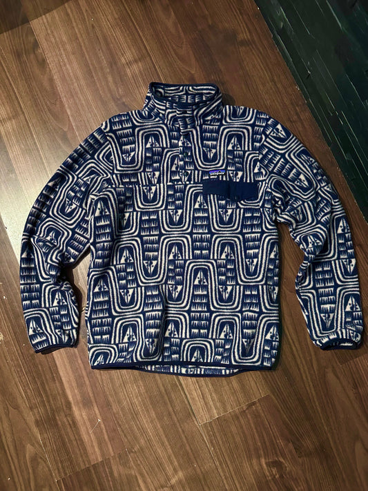 Patagonia Synchilla Fleecepullover (M Herren) marineblaublau muster