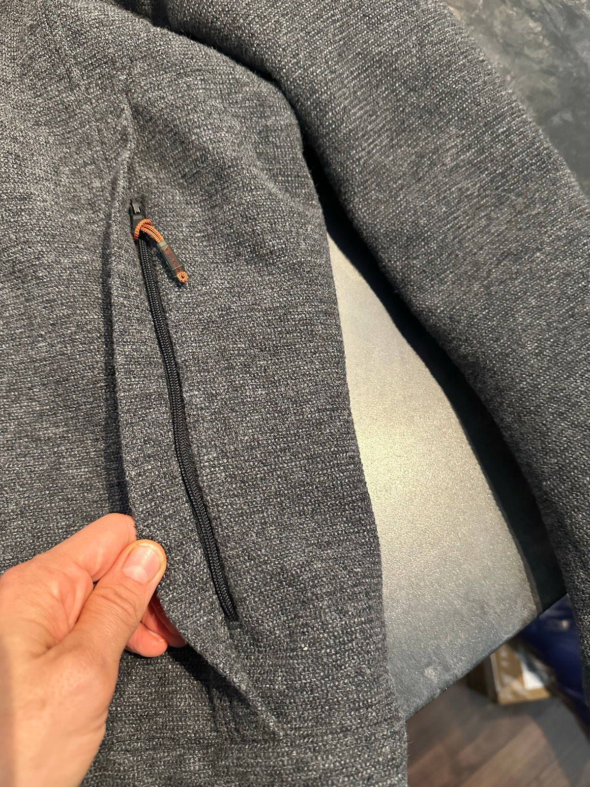Wolljacke von Salewa (XL Herren) Parka gefüttert dunkelgrau