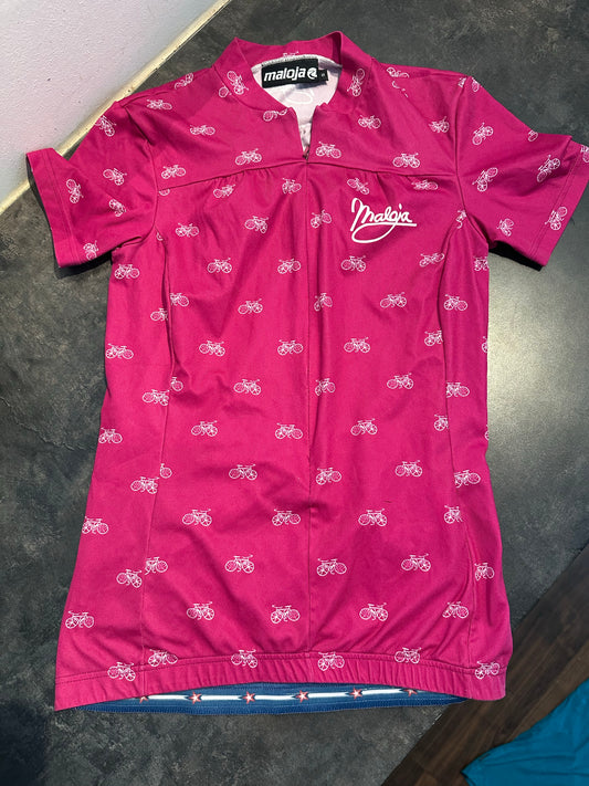 Radjacke / Radtrikot von Maloja (Damen S) lila mit Print