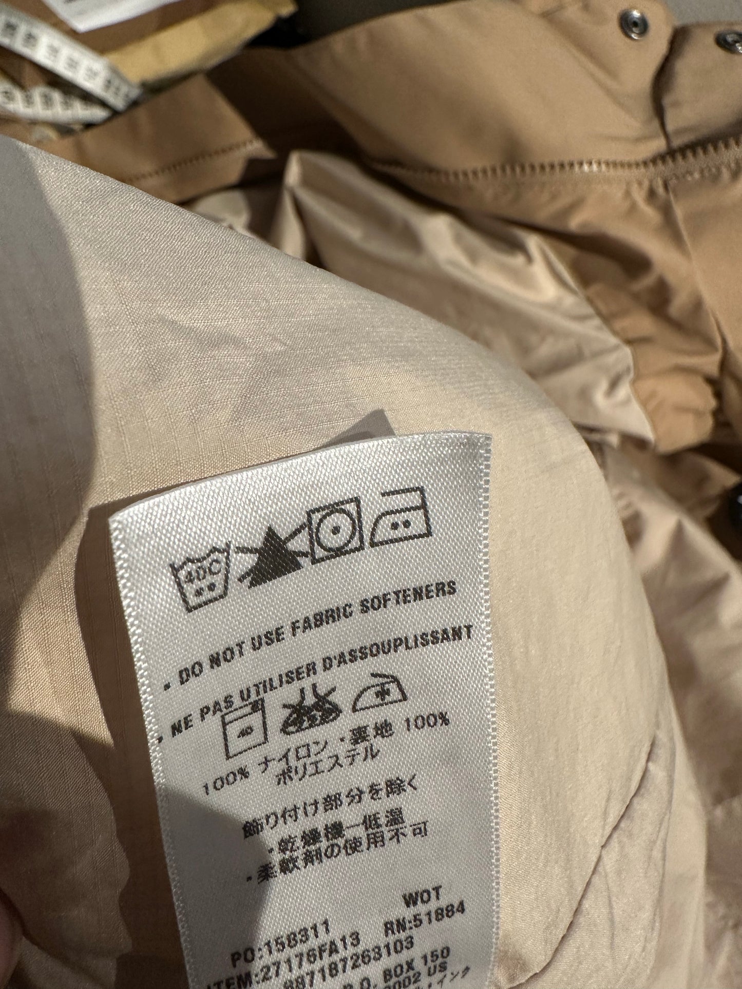Patagonia Mantel Torrent shell (S Herren) beige