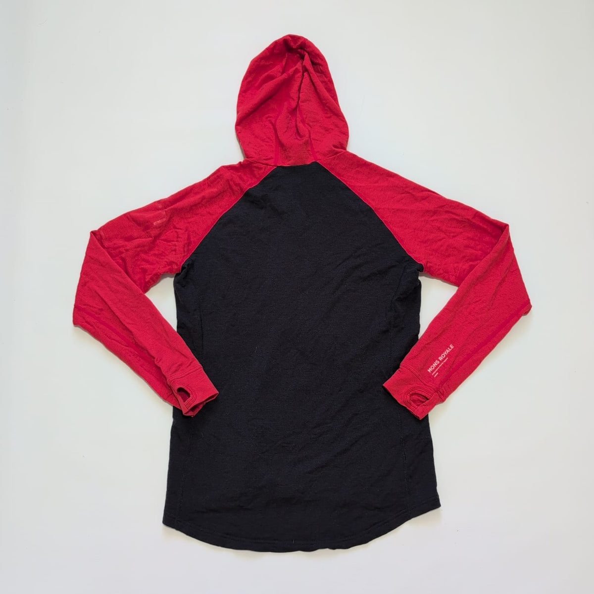 Merino Jacke (L Damen) Zip Hoodie rot pink schwarz