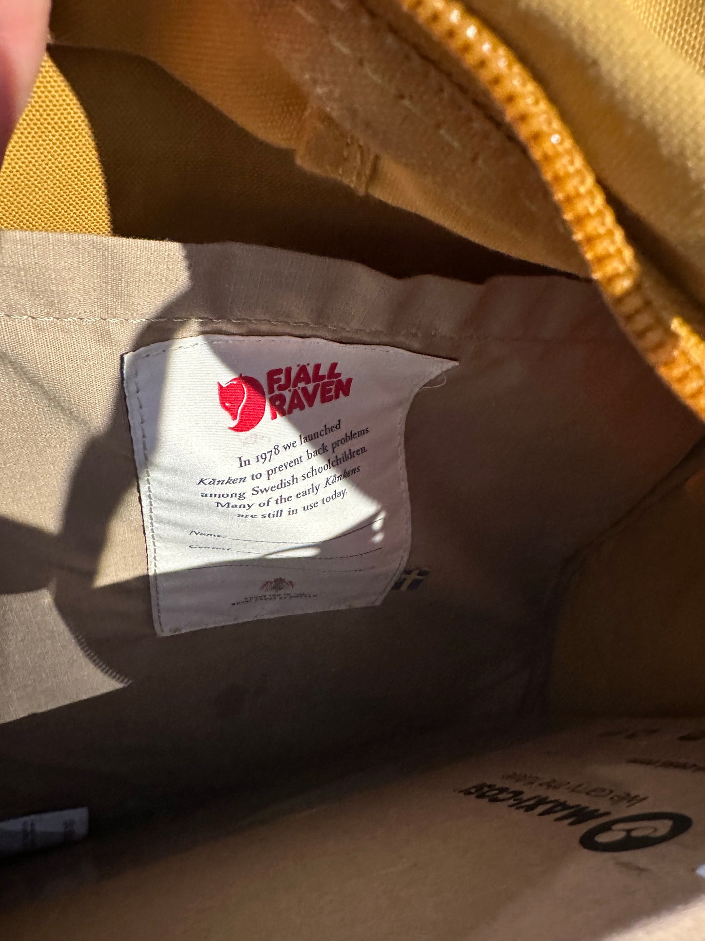 Fjällräven kanken Rucksack gelb