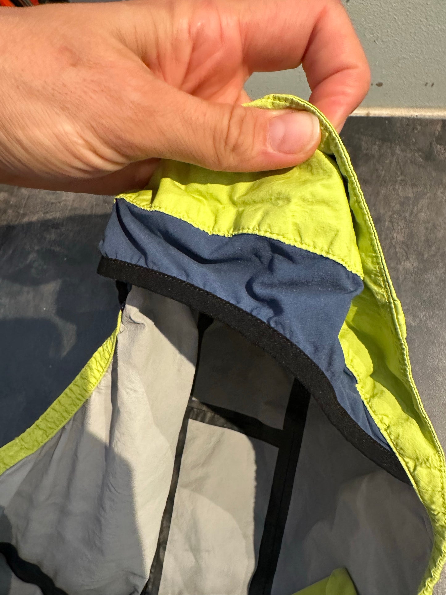 Regen Jacke Gore (XL Herren) Hybrid Goretex gelb dunkelblau