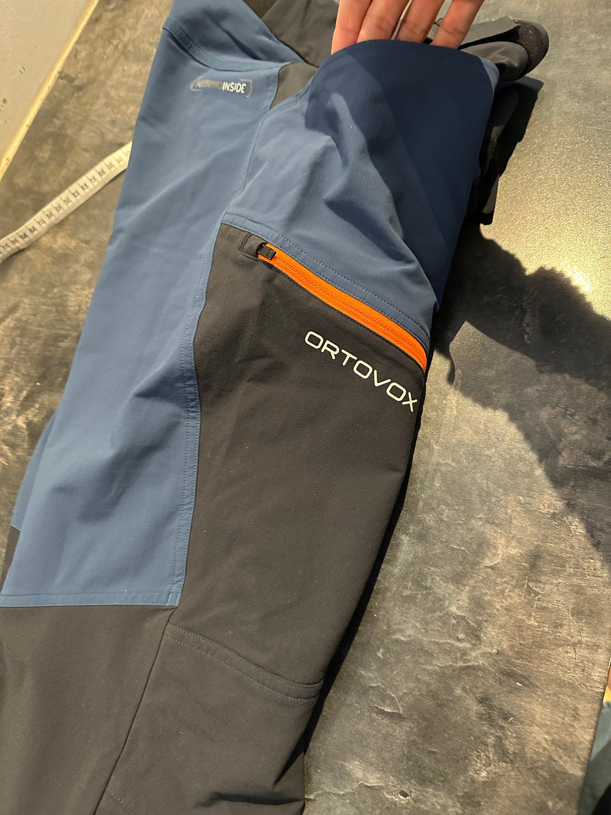 Leichte Softshell Hose Ortovox Merino (L Herren) blau