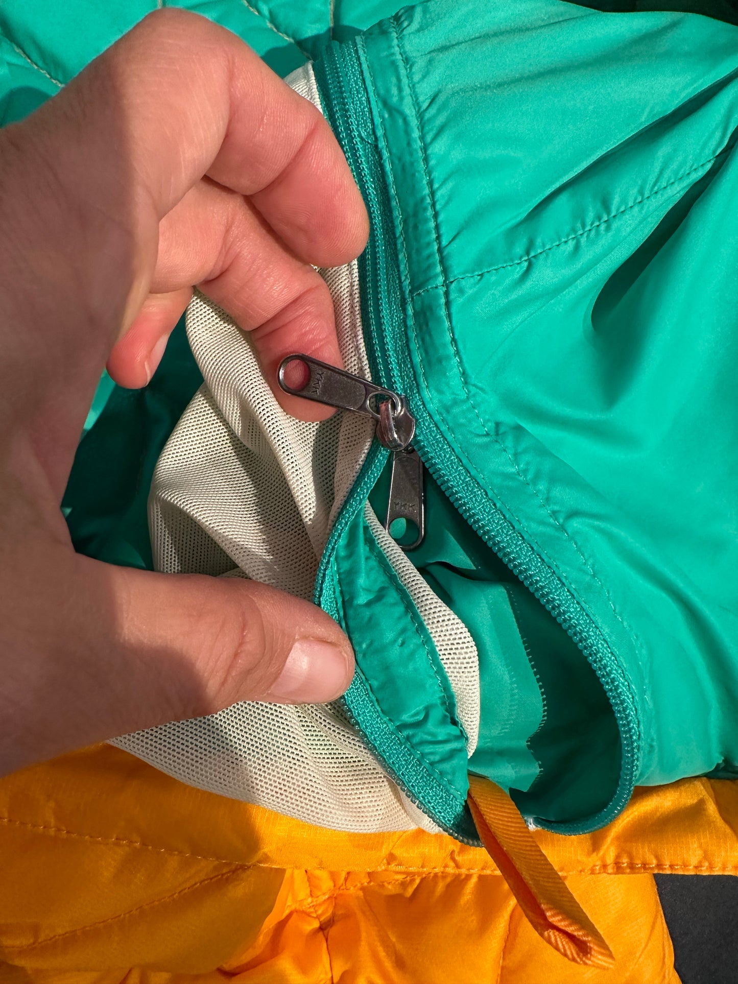 Daunen Jacke von Vaude (M:40 Damen) wasserabweisend gelb