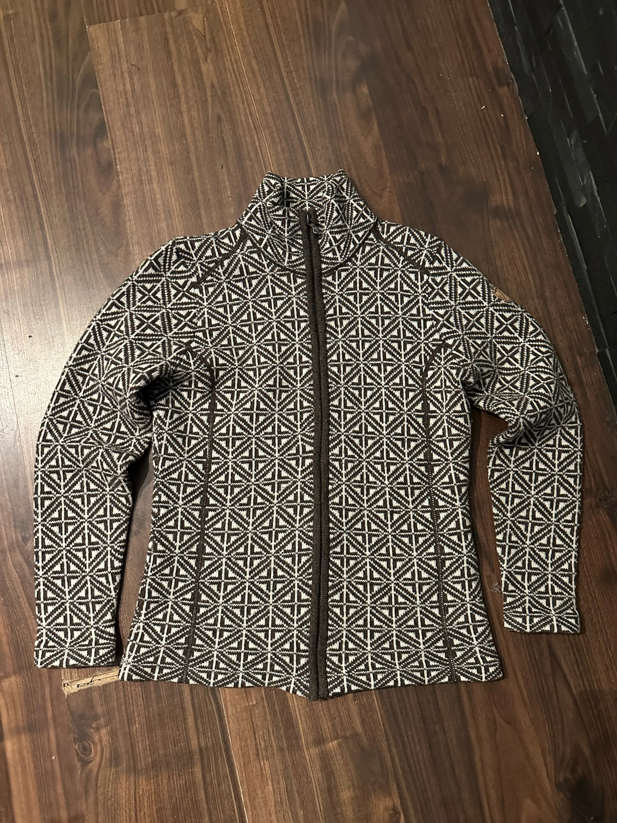 Jacke mit Wolle Fjällräven (S Damen) braun weiß