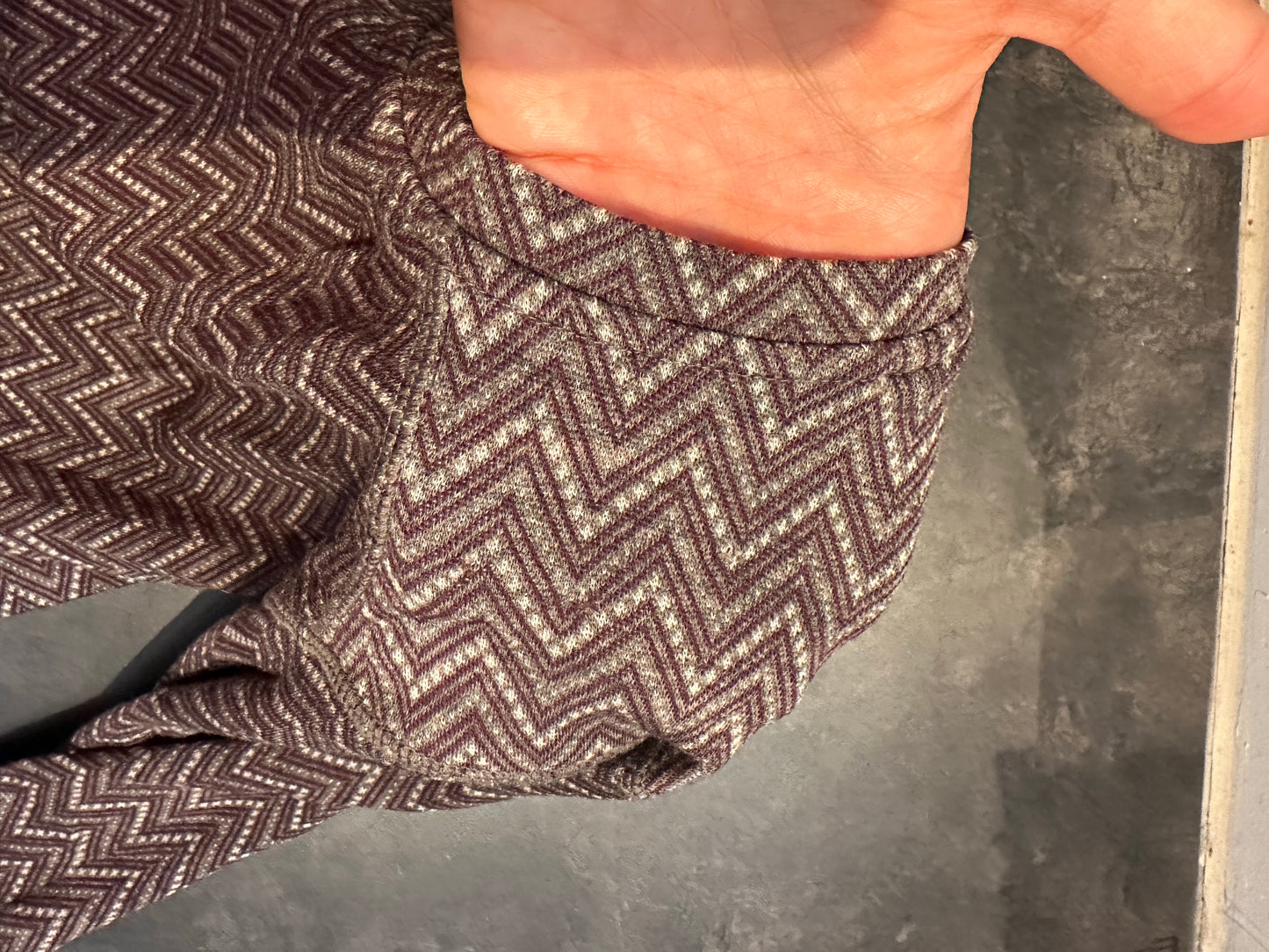 Pure Merino Longsleeve Smartwool (M Damen) braun weiß gemustert
