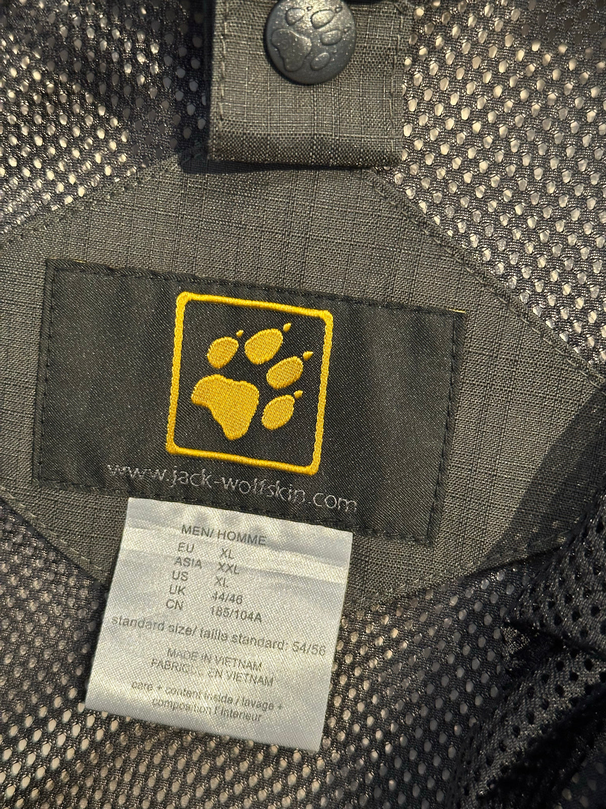 Regen Jacke Jack Wolfskin (XL Herren) schwarz