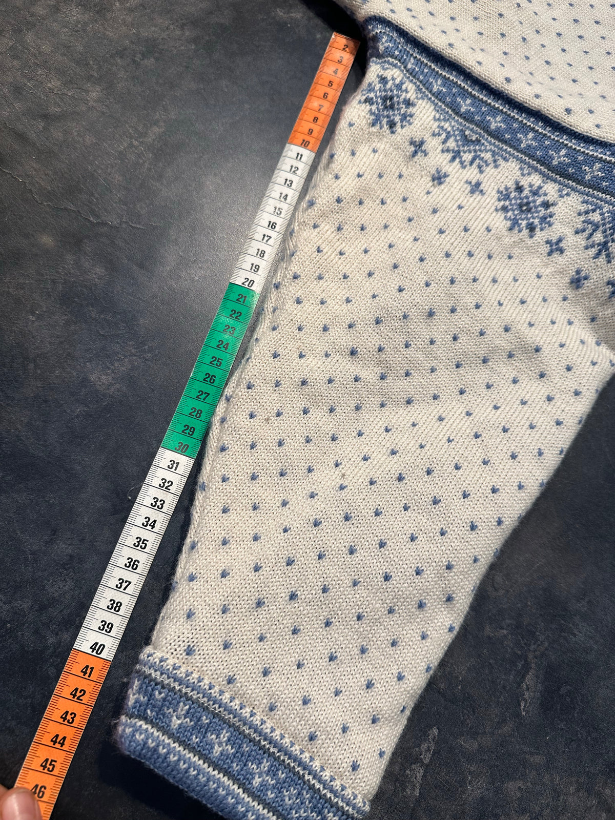 100% Wolle Dale of Norway Strickpullover (S Damen) weiß blau