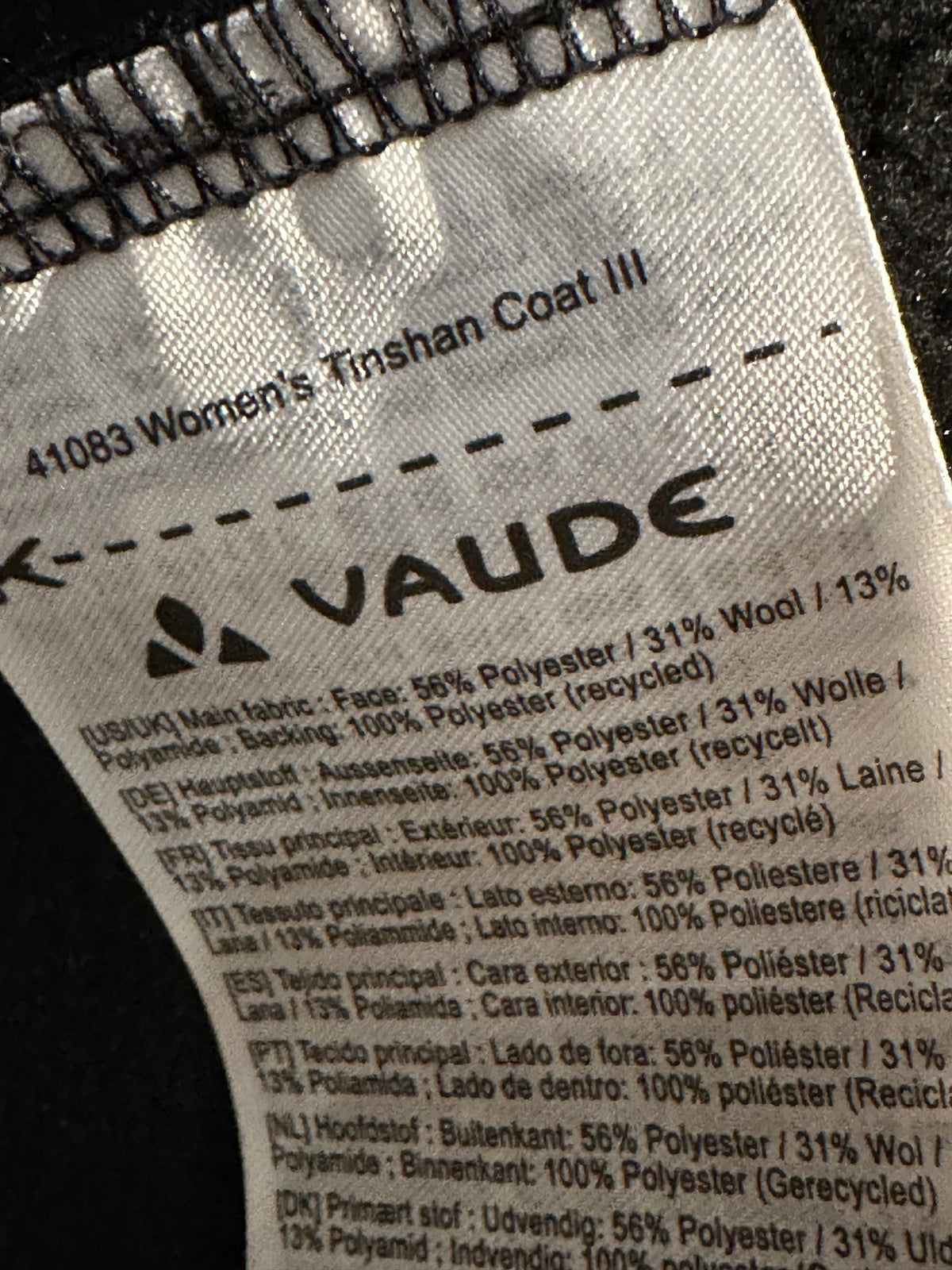 VAUDE Mantel (XL Damen) Damen aus Wolle grau