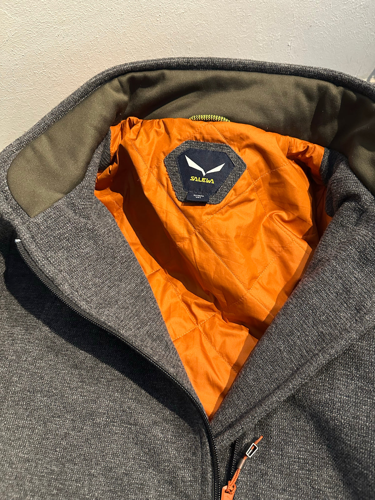 Wolljacke von Salewa (XL Herren) Parka gefüttert dunkelgrau