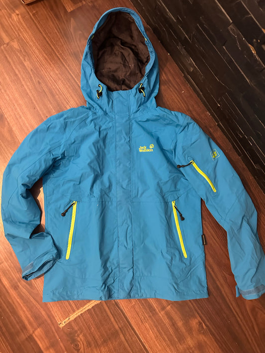 Regen Jacke Jack Wolfskin (M Damen) blau