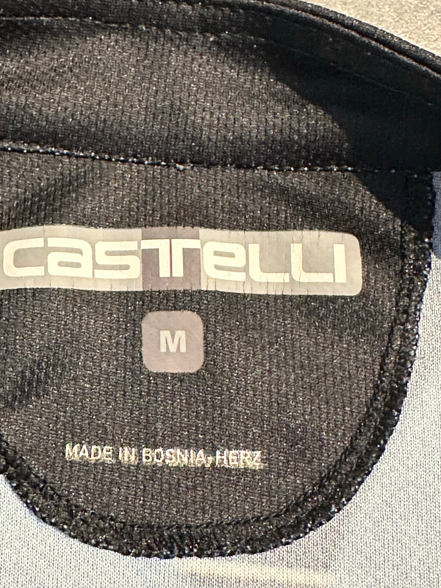 Zipper Radtrikot Castelli (M Damen) schwarz print