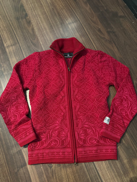 100% Wolle Dale of Norway Strickjacke (S Damen) rot
