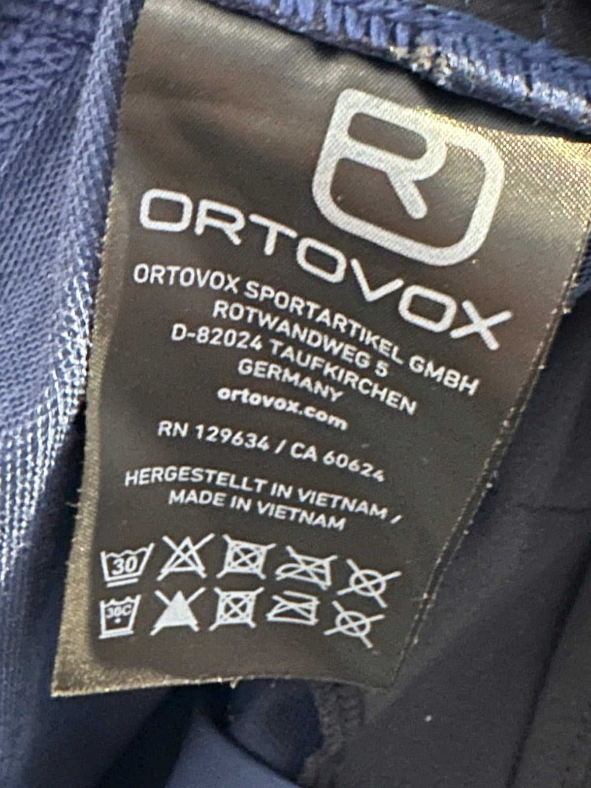 Leichte Softshell Hose Ortovox Merino (L Herren) blau