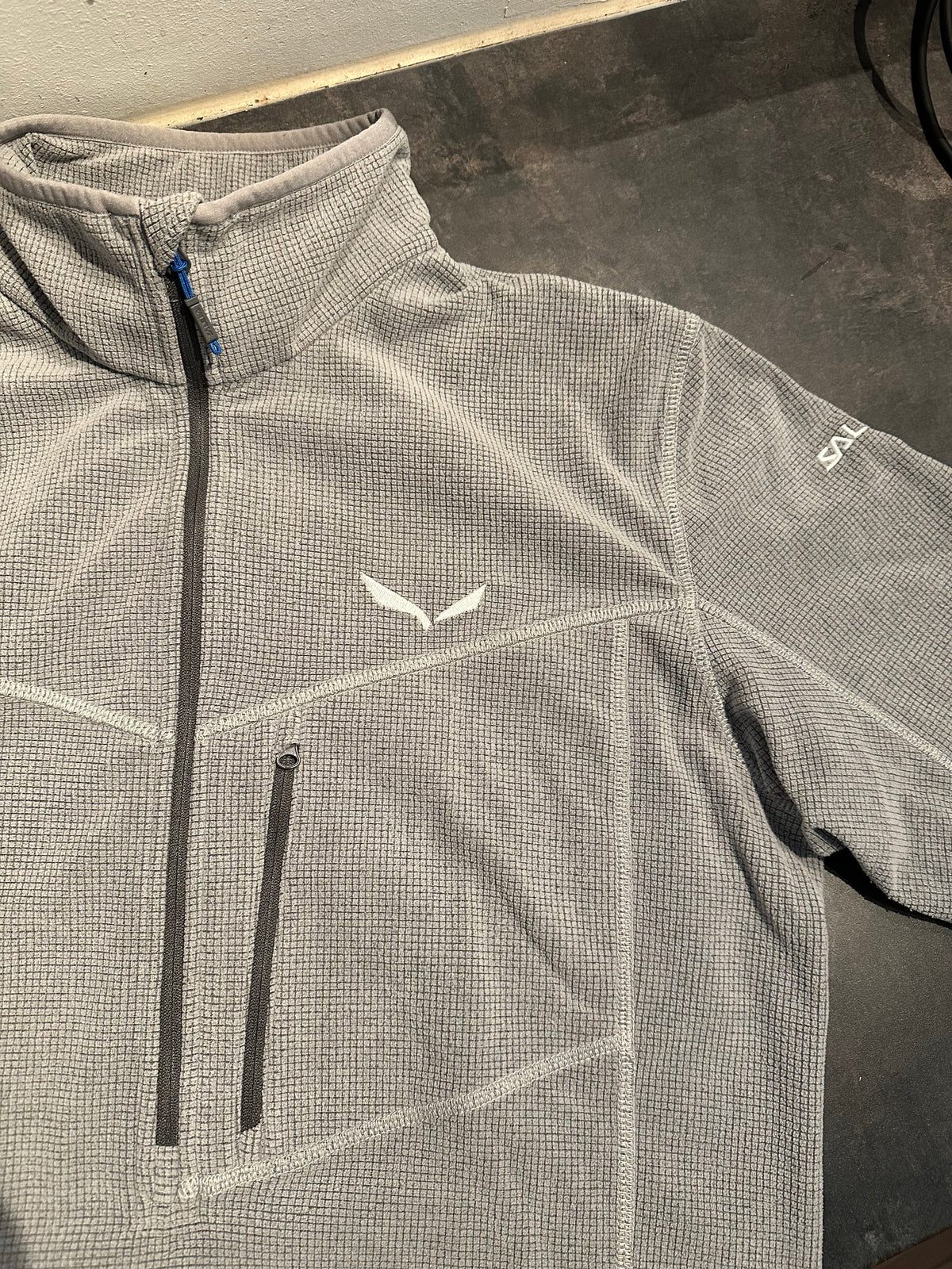 Fleece Jacke von Salewa (L Herren) Zipper grau