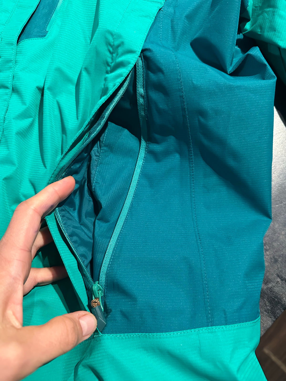 Regen Jacke Salewa PowerTex (L Damen) wasserdicht türkis
