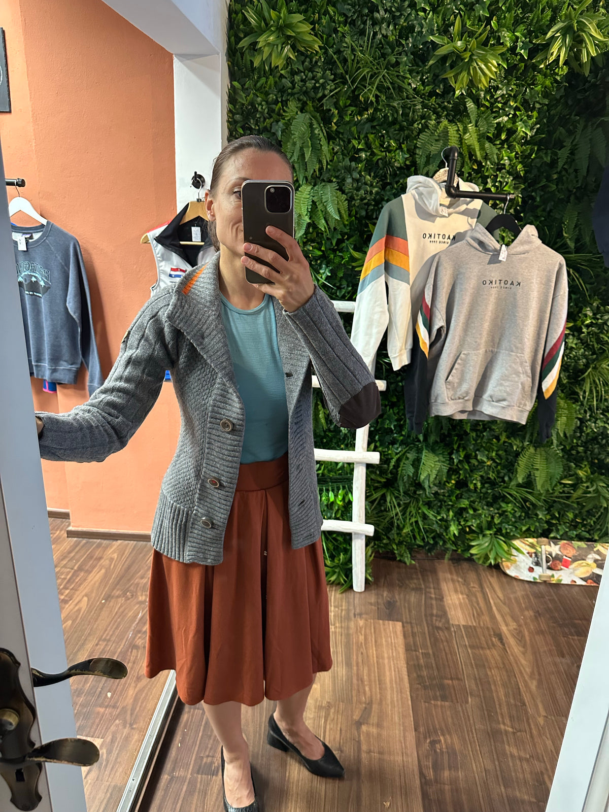 Strick Jacke Fjällräven pure Wolle (S Damen) grau
