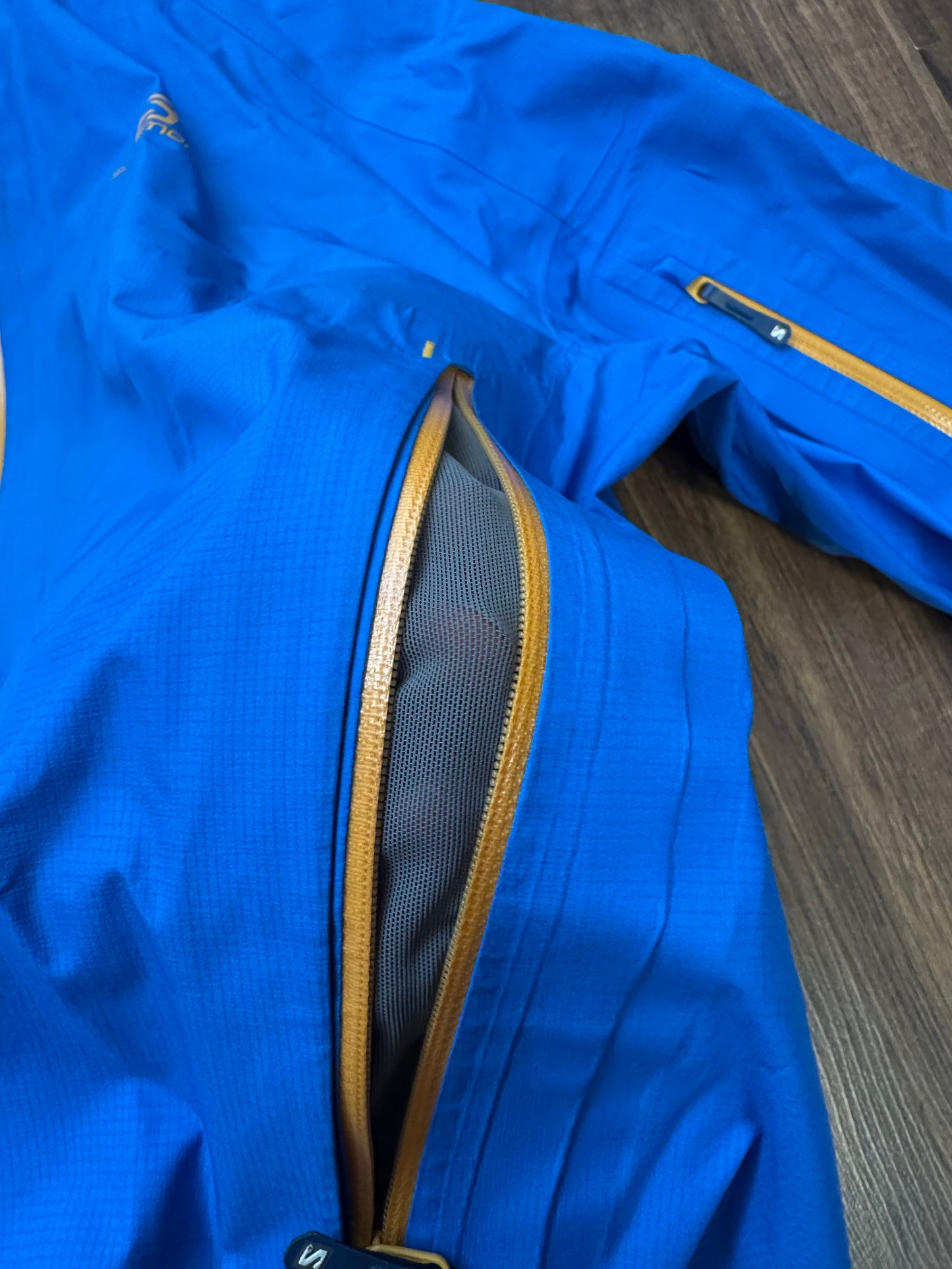 Regen Jacke von Salomon (L Herren) blau
