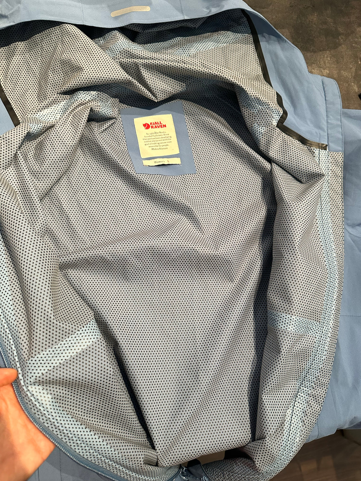 Hardshell Jacke Fjällräven (L Damen) hellblau