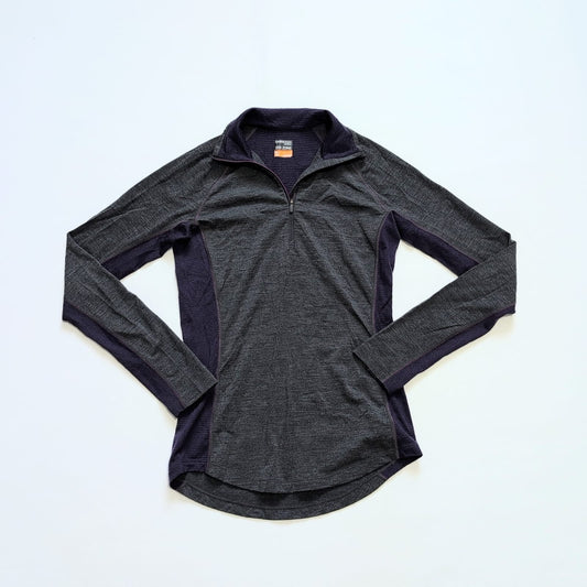 Merino Zip Longsleeve von Icebreaker 200 (M Damen) grau lila