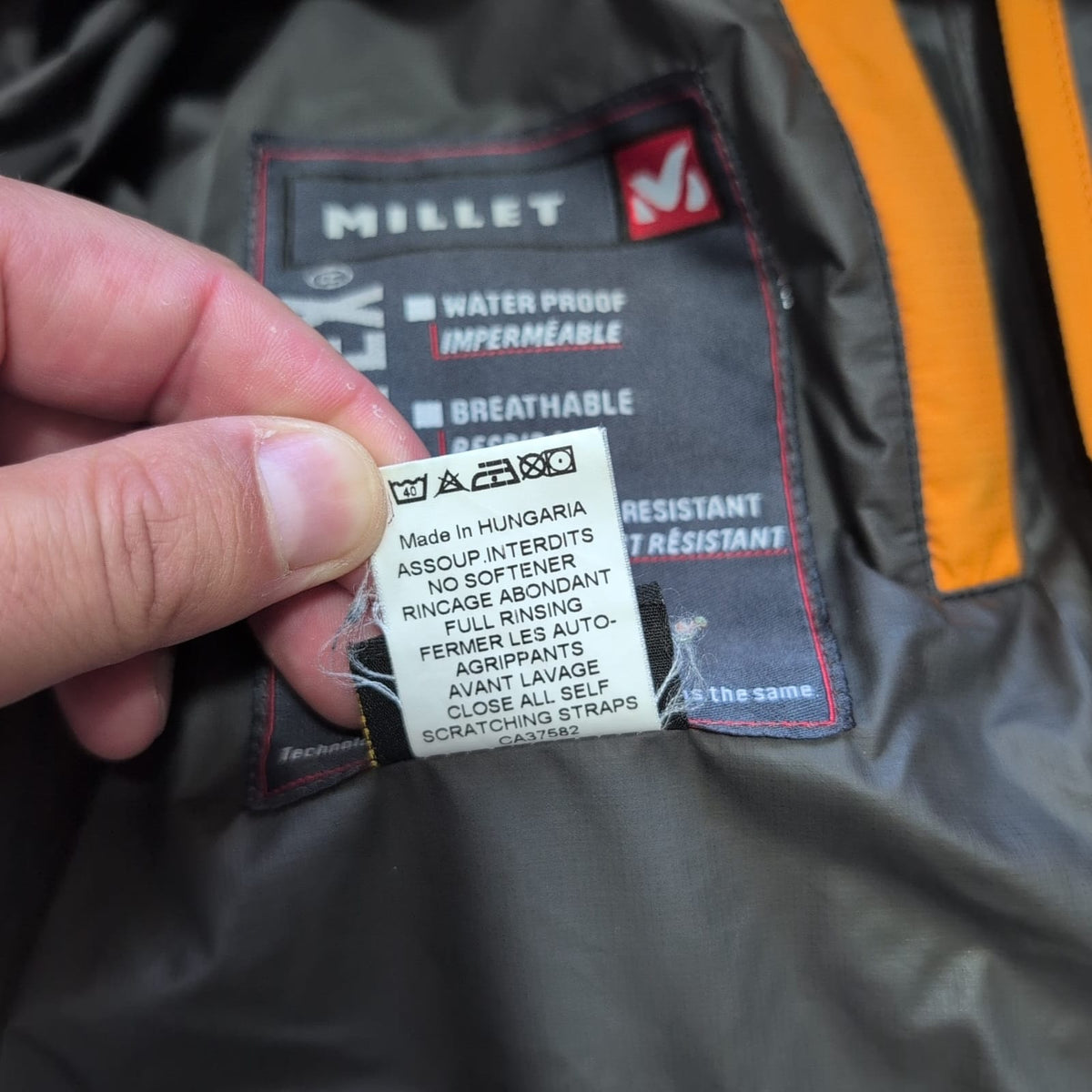 Regen Jacke von Millet (L Herren) GoreTex gelb