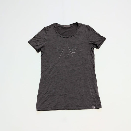 T-Shirt von Icebreaker Merino (S Damen) grau mit Print