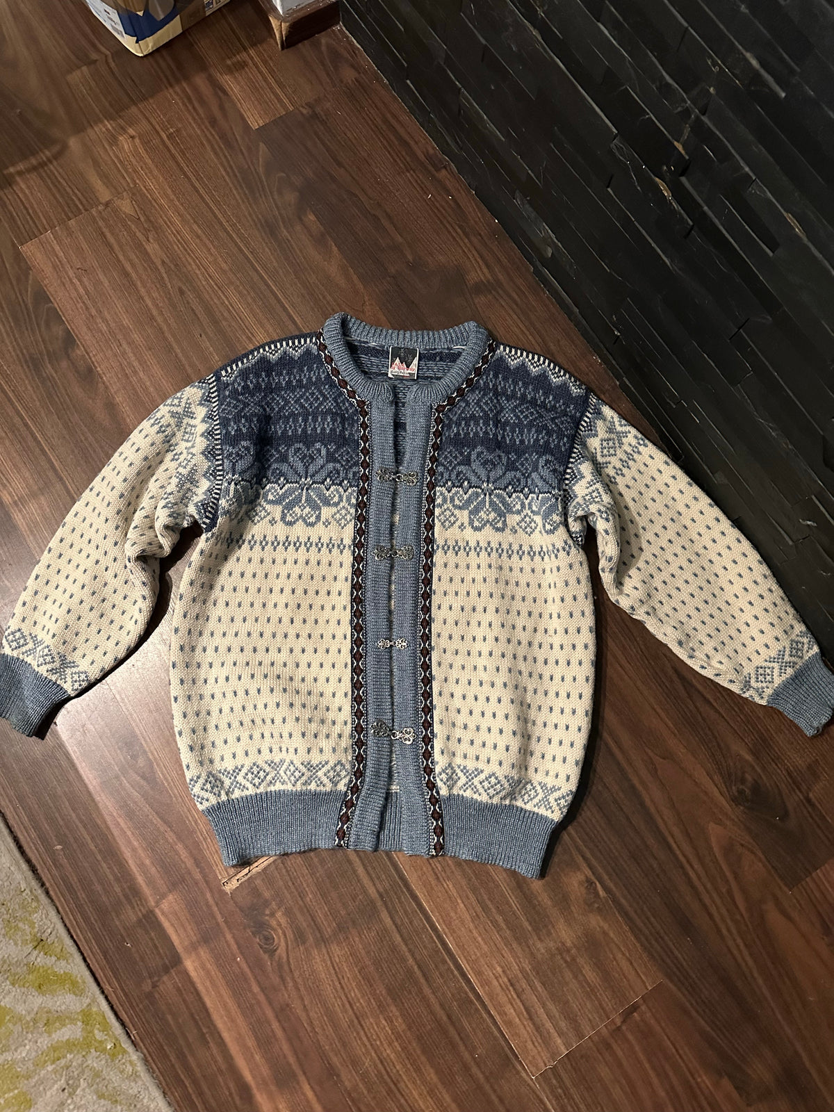 100% Wolle Dale of Norway Pullover (M Herren/L Damen) blau