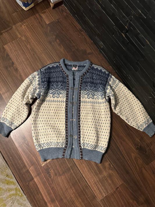 100% Wolle Dale of Norway Pullover (M Herren/L Damen) blau