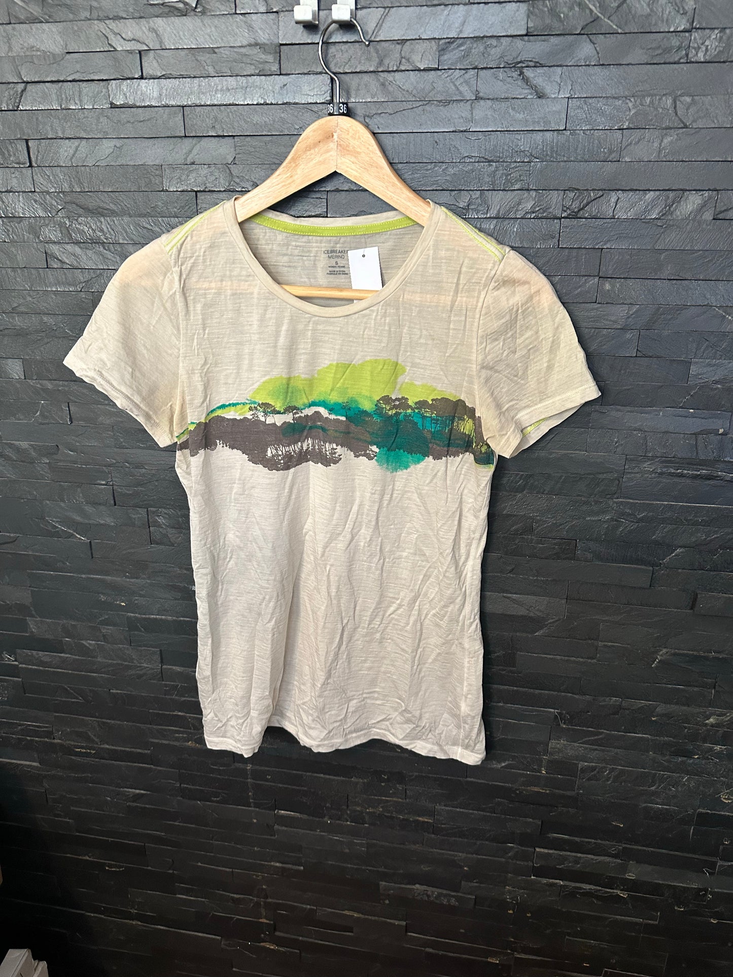 Merino T-Shirt von Icebreaker (Damen S) weiß print