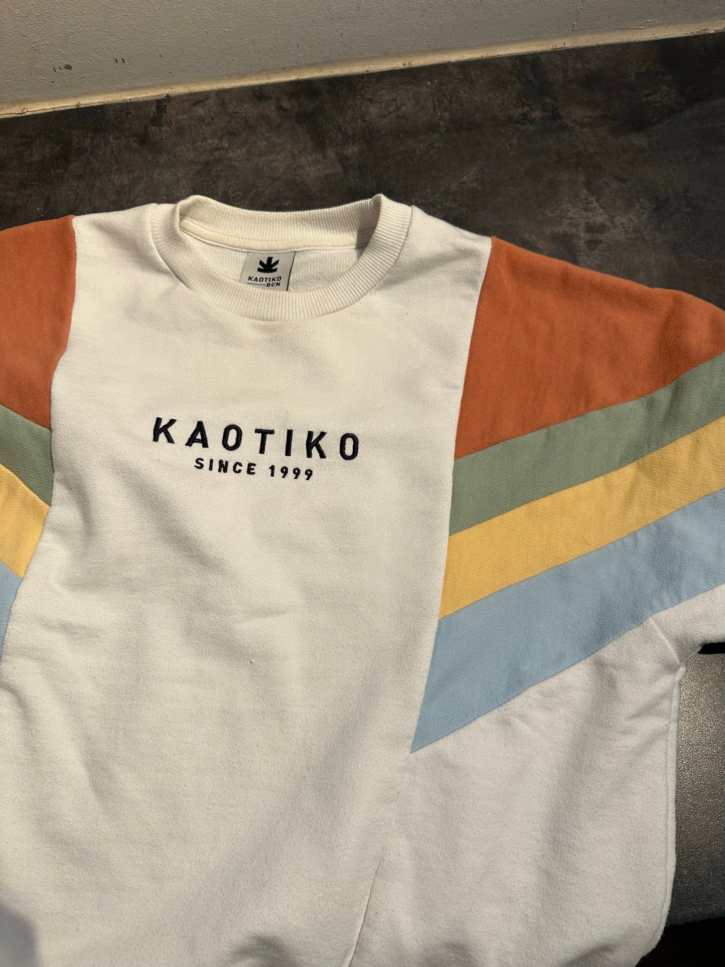 Kaotiko Pullover (XS Herren / S Damen) Baumwolle creme bunt