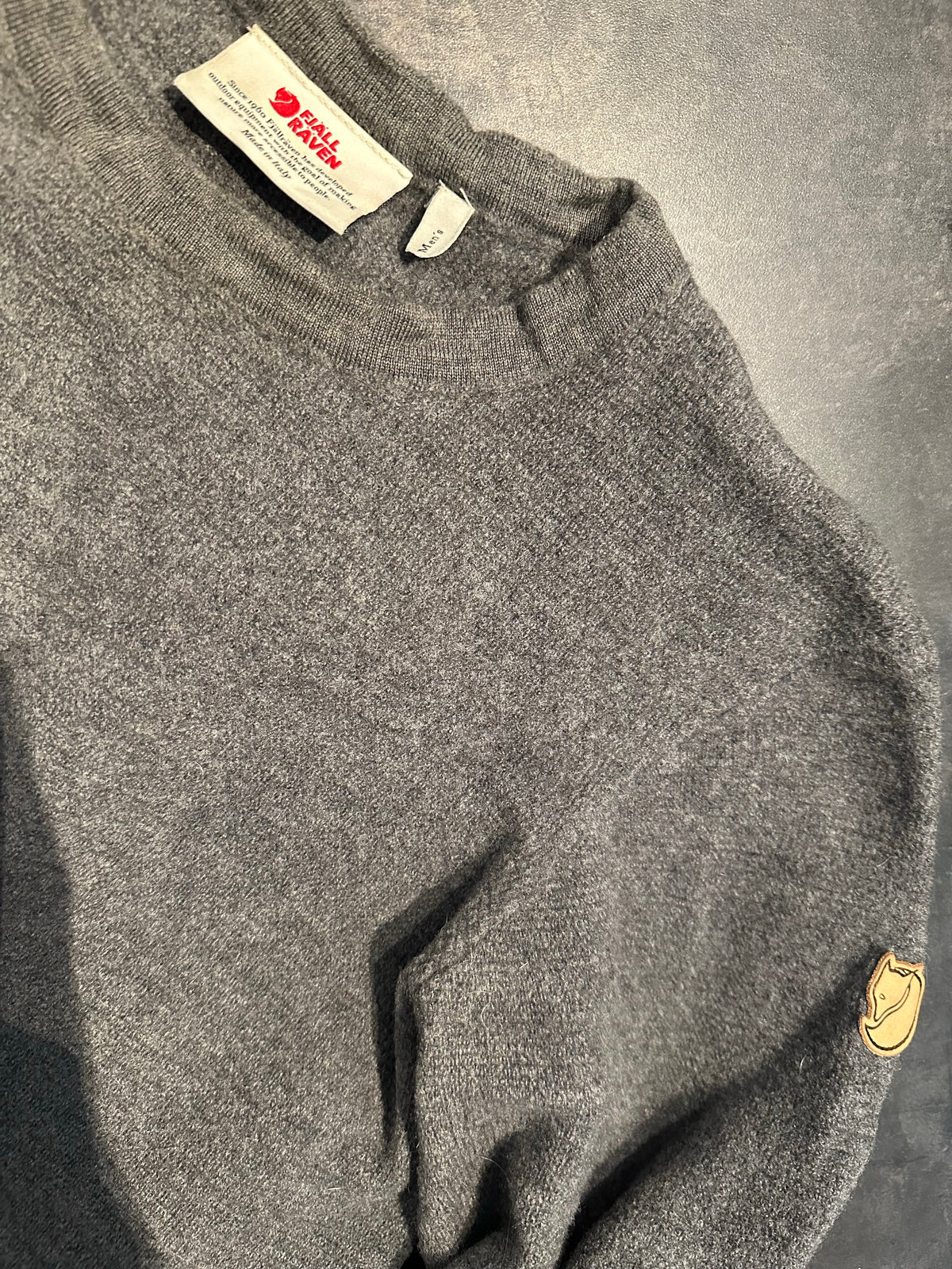 Strick Pullover Fjällräven pure Wolle (S Herren) grau