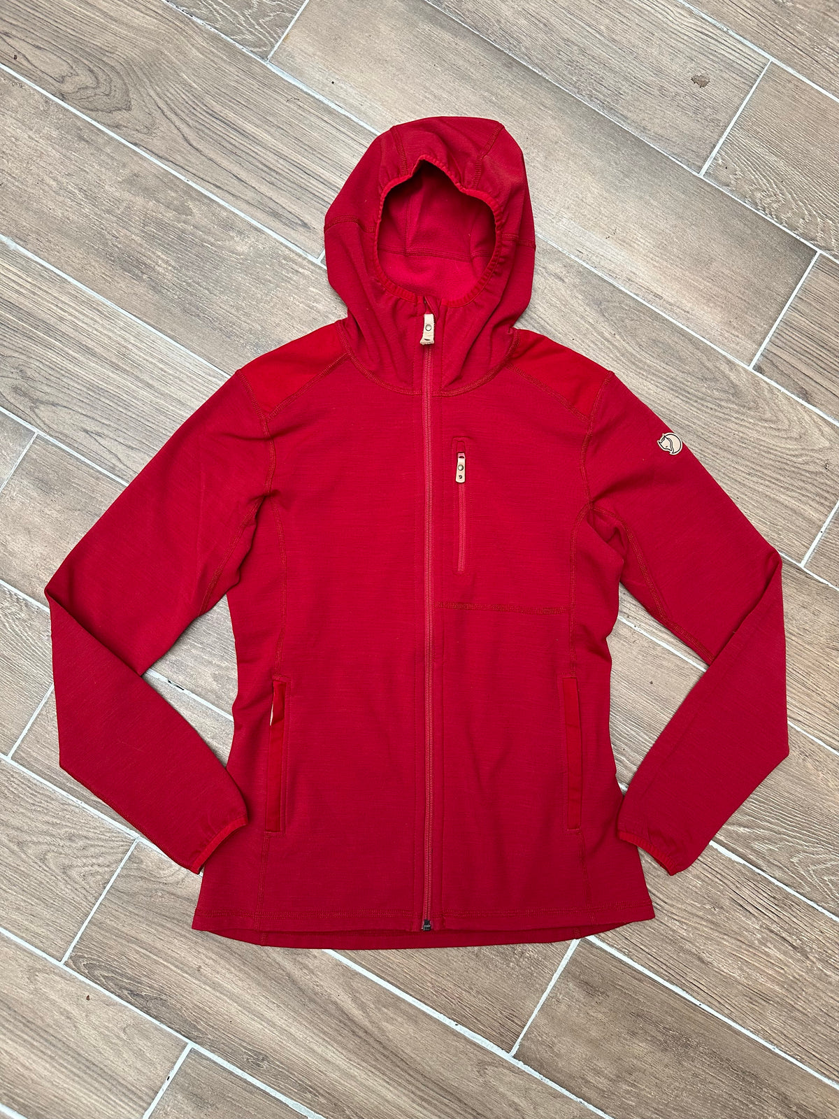 Jacke Fjällräven (S Damen) Keb Fleece Wolle rot