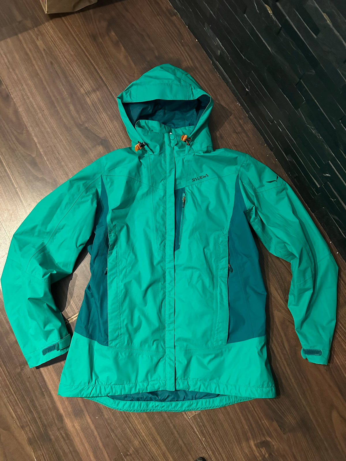 Regen Jacke Salewa PowerTex (L Damen) wasserdicht türkis