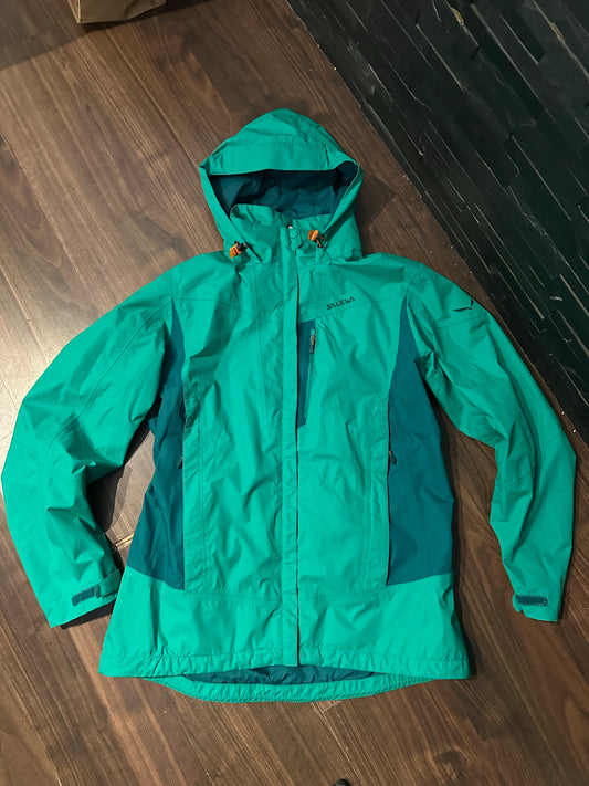 Regen Jacke Salewa PowerTex (L Damen) wasserdicht türkis