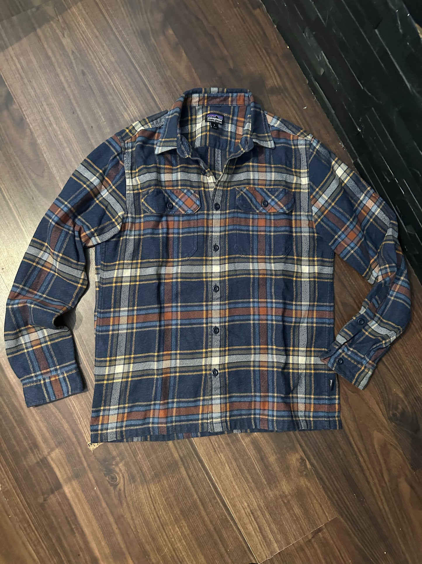 Patagonia Karo Hemd (S Herren) Baumwolle Flannel blau