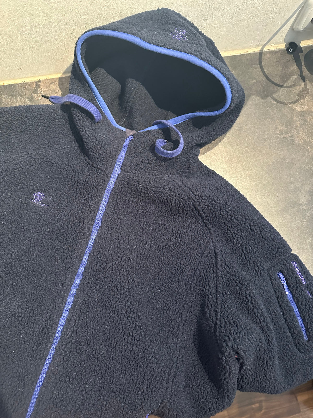 Warme Jacke Bergans of Norway (M Herren) Zip Hoodie marineblau