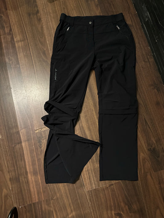 Zip Off Hose Vaude (L Damen) 2in1 stretch schwarz