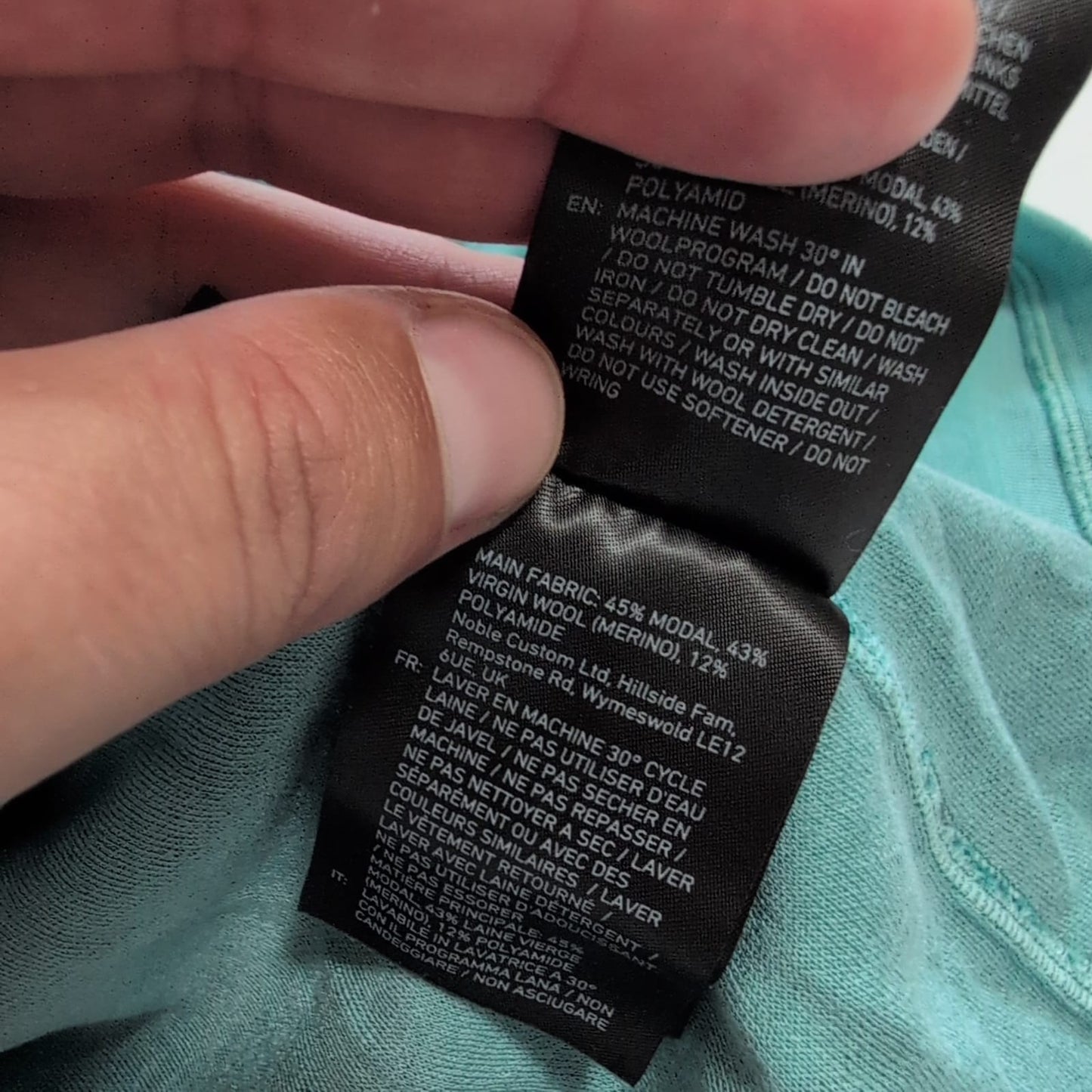Merino Longsleeve Ortovox (S Damen) Thermo türkis schwarz