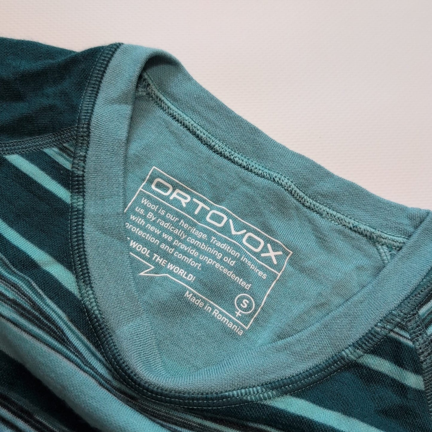 Merino Longsleeve Ortovox (S Damen) Thermo türkis schwarz