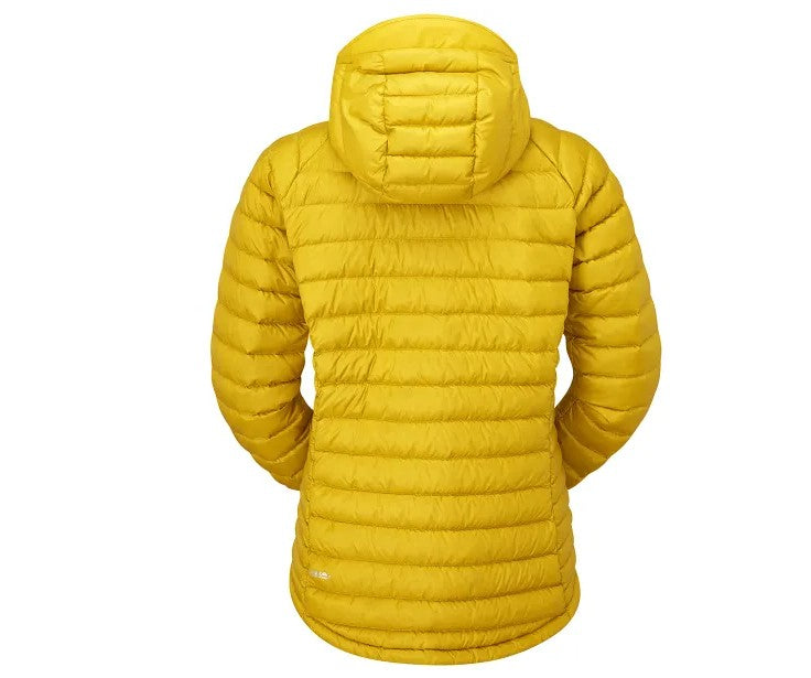 Daunen Jacke von Rab (S Damen) Kapuze Wasserdicht gelb