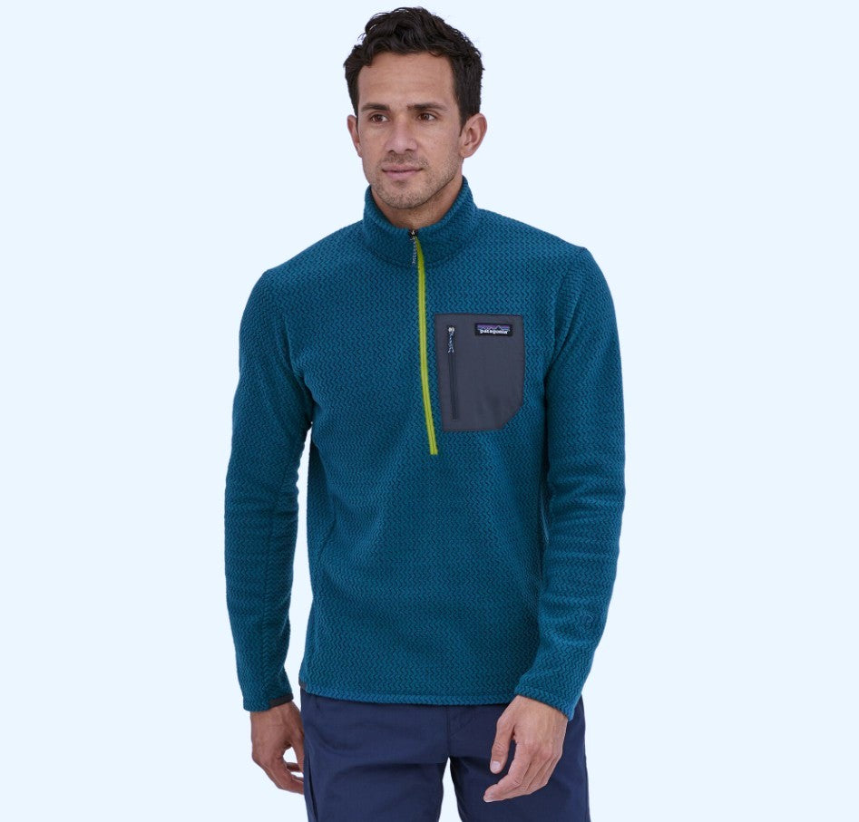 Patagonia R1 Air Fleece Zip-Neck (M Herren) Pullover blau