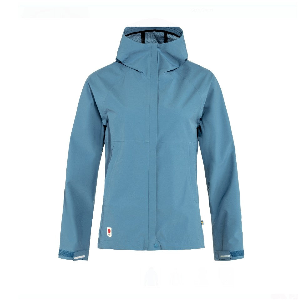 Fjällräven 2,5L Regen Jacke (L Damen) HYDRATIC JACKET stahlblau