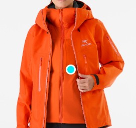 Warme Jacke von Arcteryx Proton Hoody (M Damen) orange