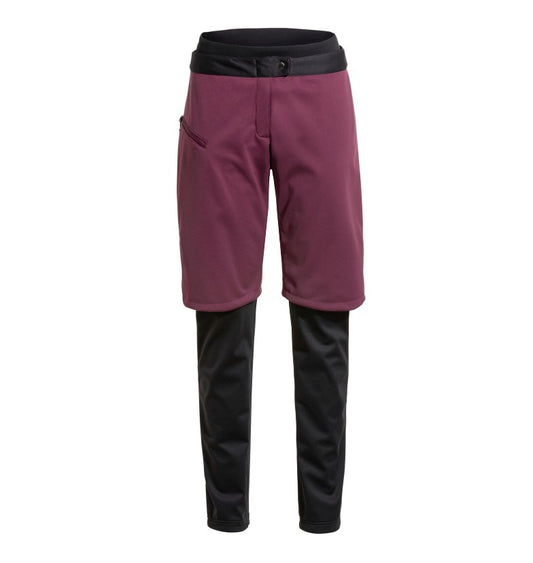 Ski / MTB 3in1 Hose von Vaude (XS/ S Damen ) Softshell Purpur schwarz