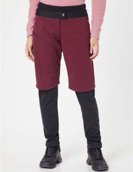 Ski / MTB 3in1 Hose von Vaude (XS/ S Damen ) Softshell Purpur schwarz